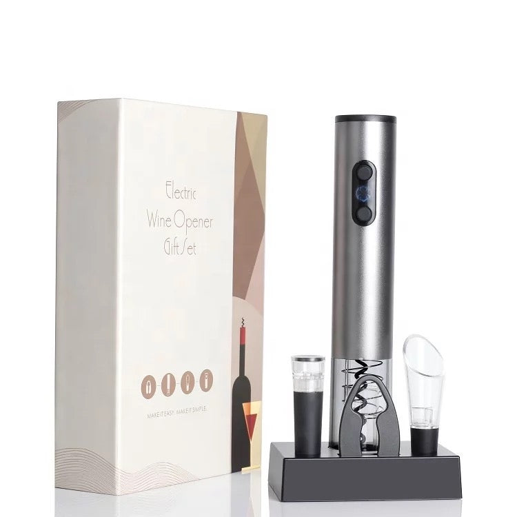 Electric Wine Opener Gift Set With Charging Base (mate)